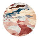 3D Pattern Rug Wool Floor Mat in Pink Color for Living Room Decoration
