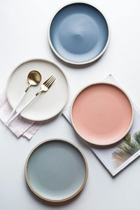 Soho Ceramic Stoneware Dinner Plates-Letifly Lights and Decor