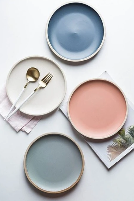 Soho Ceramic Stoneware Dinner Plates-Letifly Lights and Decor