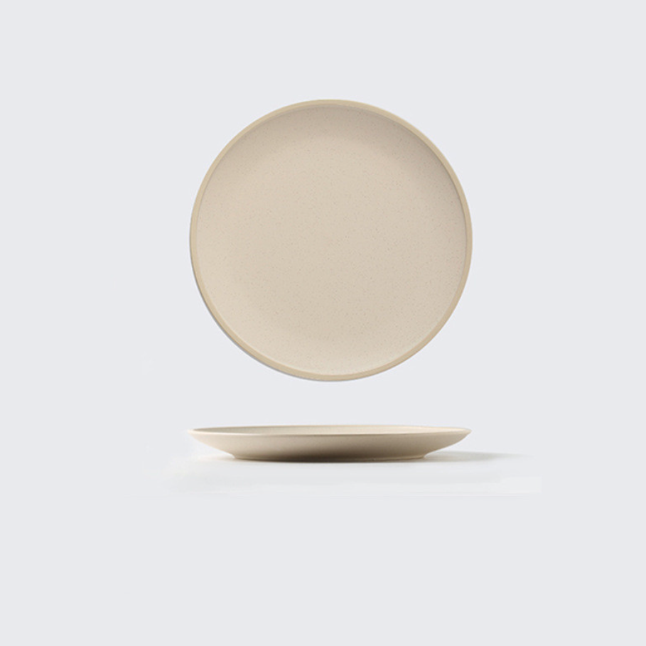 stoneware ceramic dinner plate natural texture dishwasher safe