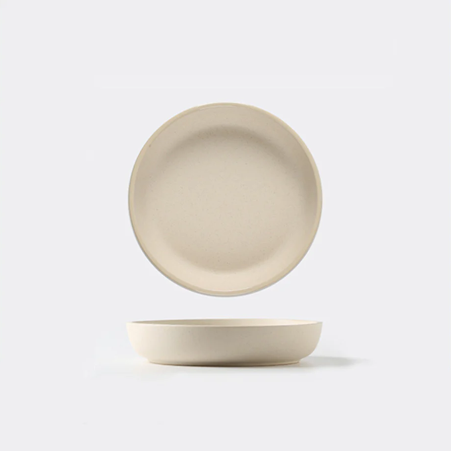 stoneware ceramic dinner plate natural texture dishwasher safe