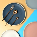 Soho Ceramic Stoneware Dinner Plates-Letifly Lights and Decor
