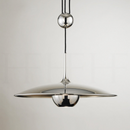 Creative Pendant Light Adjustable Shift Lamps Retro Mid Century Plated Silver 