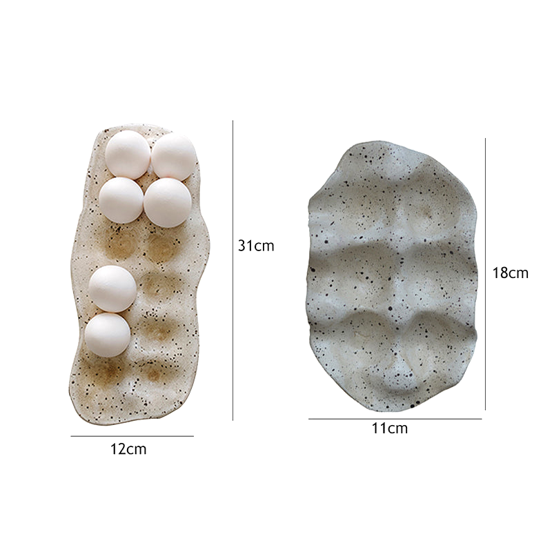 Speckled Organic Shaped Egg Tray-Letifly Lights and Decor