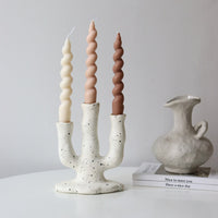 Black and White Resin Vintage Candle Holder Spot Ceramic