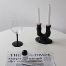 Black and White Resin Vintage Candle Holder Spot Ceramic