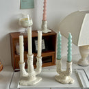 Black and White Resin Vintage Candle Holder 