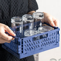 rectangle Collapsible plastic bins colorful storage boxes