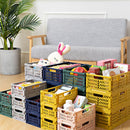 rectangle Collapsible plastic bins colorful storage boxes