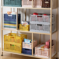rectangle Collapsible plastic bins colorful storage boxes
