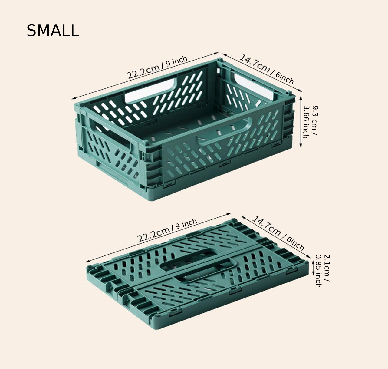 rectangle Collapsible plastic bins colorful storage boxe