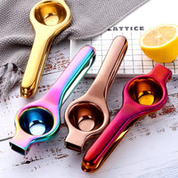 Gold Multicolor Bronze Berry Handheld Metal Lemon Juice Squeezer