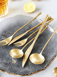 Gold Stainless Steel Dinnerware Set 