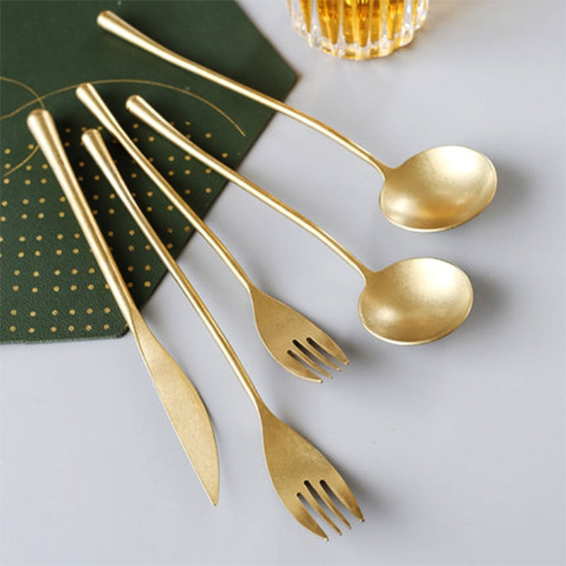 Gold Stainless Steel Dinnerware Set 