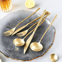 Gold Stainless Steel Dinnerware Set 