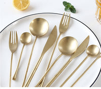 Gold Stainless Steel Dinnerware Set 