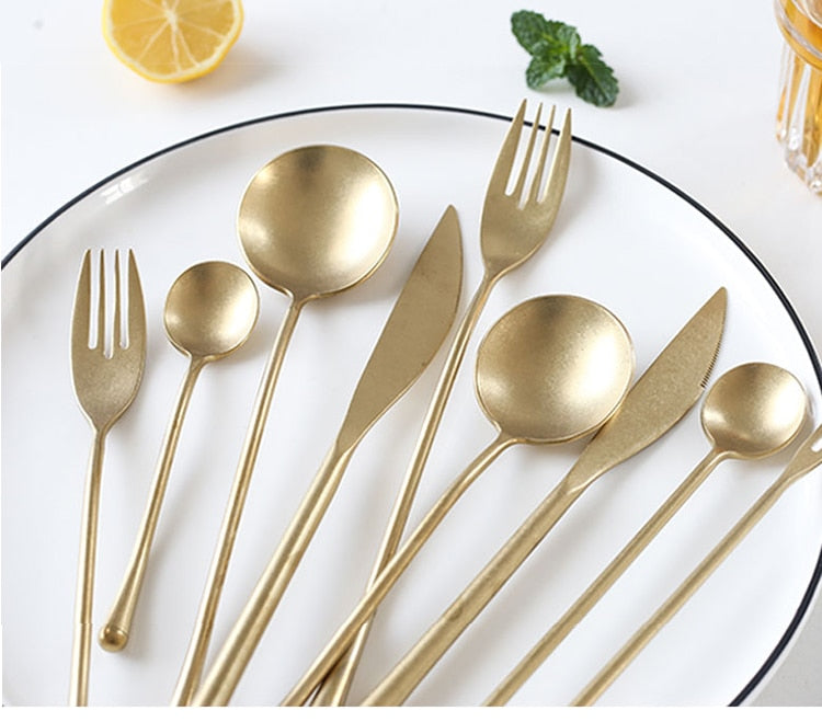 Gold Stainless Steel Dinnerware Set 