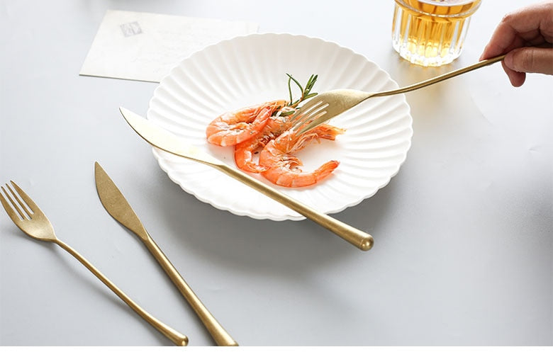 Gold Stainless Steel Dinnerware Set 