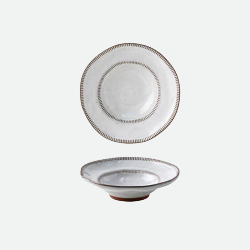 Stitch Row Ceramic Bowl-Letifly Lights and Decor