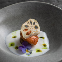 round ceramic grey dinnerware