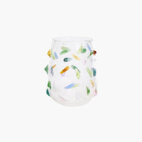 Sugar Coated Confetti Handmade Glass Graphic Organic shape colored cocktail glass