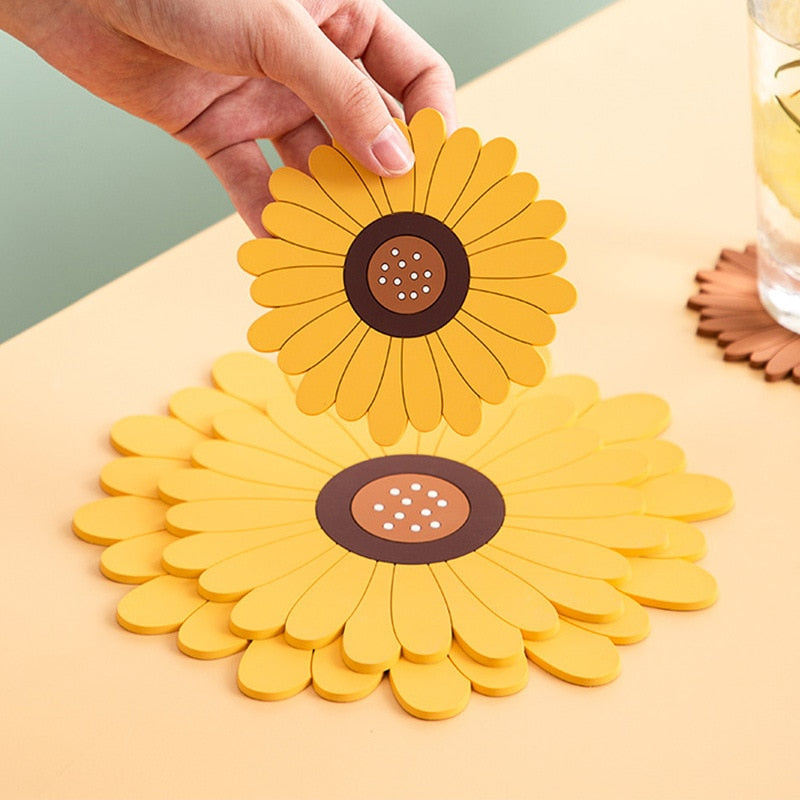 Sunflower Shape Coffee Coaster