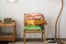 Handmade Embroidered Dual Diamond Pattern Tassel Edges Cushion Cover