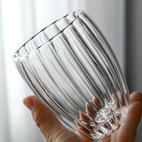 Transparent Drinkware Cup double layer ripple texture