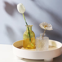 Flower Glass Vase with Unique Designs for Table Decoration