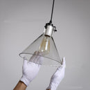 Funnel Design Clear Glass Pendant Lamp