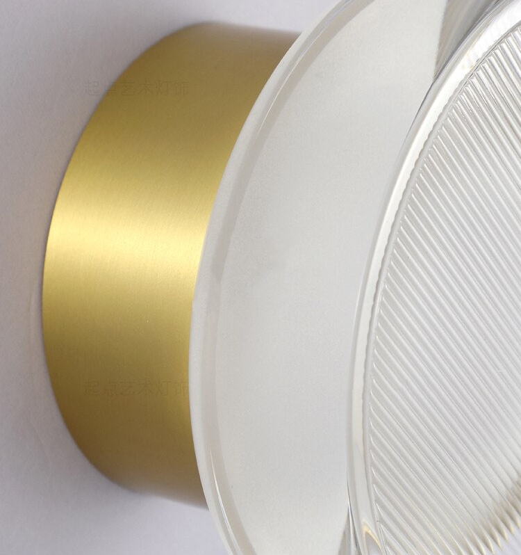 Tap Textured Glass & Metal Wall Lamp-Letifly Lights and Decor