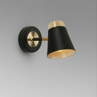 Luxury LED Warm White Light Color in Black and Golden Wall Lamp 