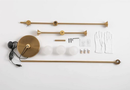 Three Bulb Dynamic Floor Lamp in Brass-Letifly Lights and Decor