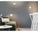 Three Bulb Dynamic Floor Lamp in Brass-Letifly Lights and Decor