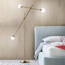 Three Bulb Dynamic Floor Lamp in Brass-Letifly Lights and Decor