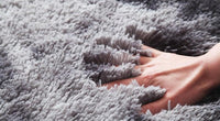 circular polyester tie-dye faux fur rug