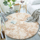 Tie Dye Rainbow Faux Fur Rug-Letifly Lights and Decor