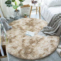Tie Dye Rainbow Faux Fur Rug-Letifly Lights and Decor