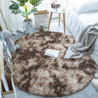 Tie Dye Rainbow Faux Fur Rug-Letifly Lights and Decor