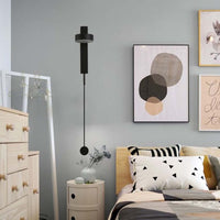 Vertical Rectangle Black Iron Painted Wall Light