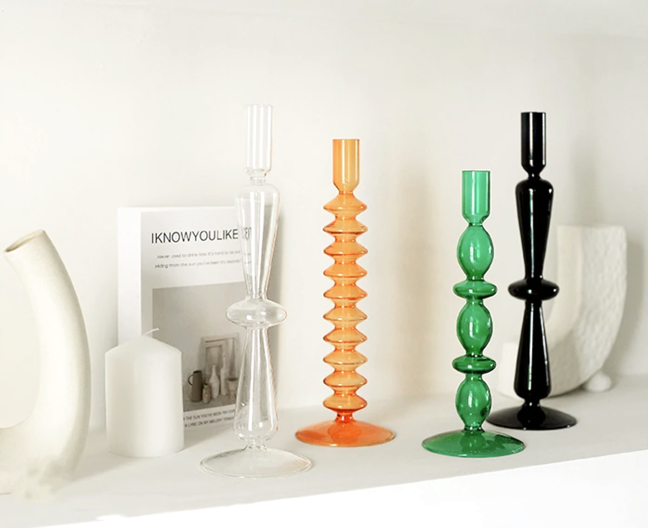 Trampoline Glass Candle Holders - Archive Deals-Letifly Lights and Decor