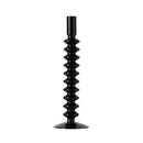Geometric Black Eco-friendly blown glass candle holder