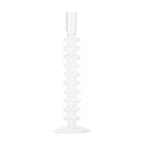 Geometric Clear Eco-friendly blown glass candle holder