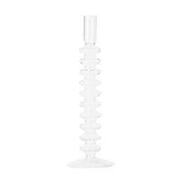 Geometric Clear Eco-friendly blown glass candle holder