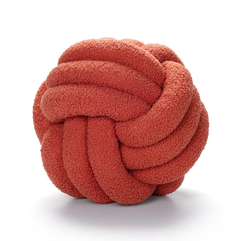 Round Red Knot Cushion