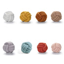Round Khaki Yellow White Brown Gray Blue Red Pink Knot Cushion