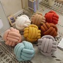 Round Khaki Yellow White Brown Gray Blue Red Pink Knot Cushion