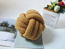 Round Khaki Knot Cushion