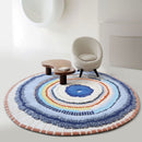 Organic Tufted Persian Wool Round Rug Handmade