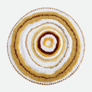 Organic Tufted Persian Wool Round Rug Handmade